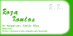 roza komlos business card